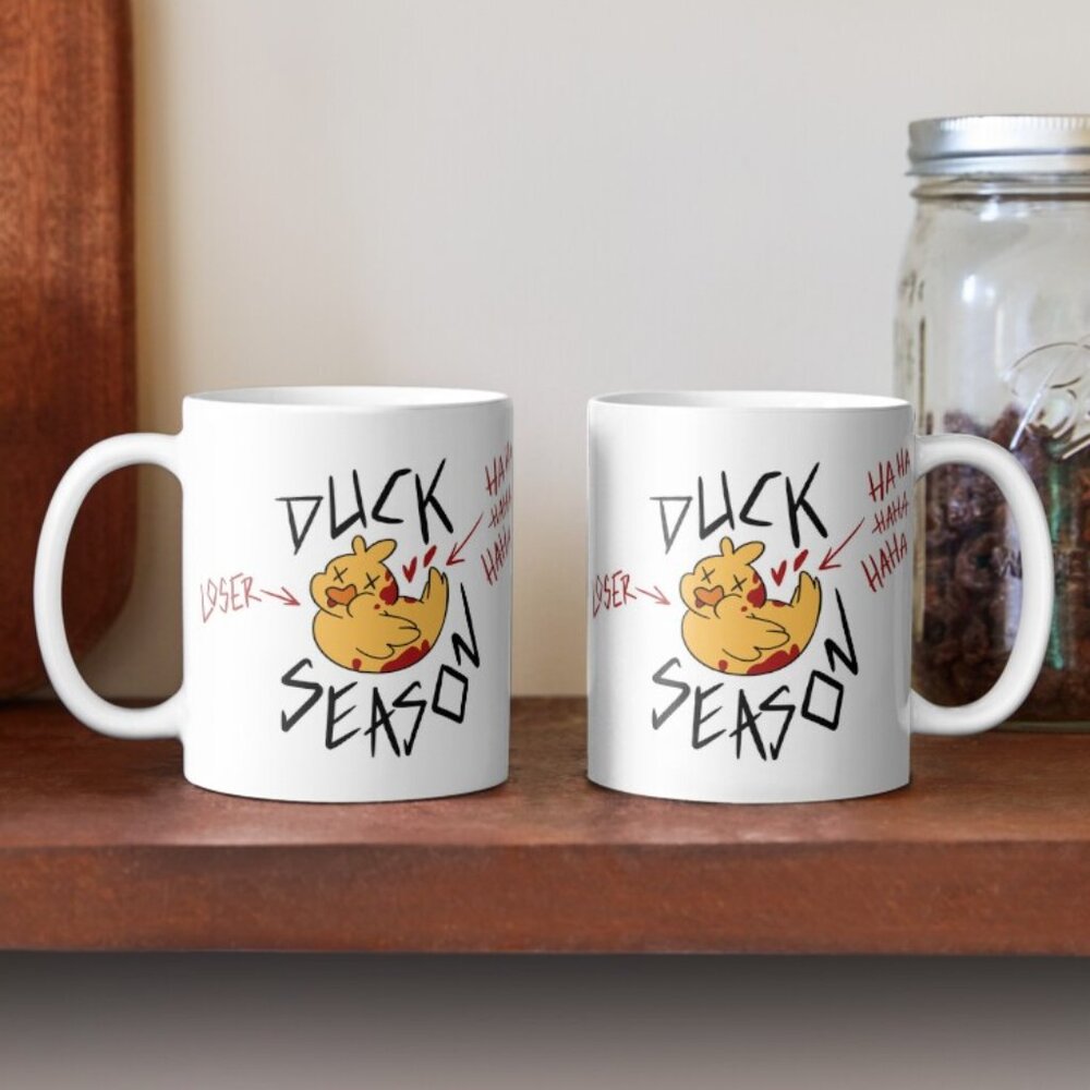 Duck Season Mug, Hazbin Hotel Mug Lucifer Alastor, Duck Season Inspired Mug 73